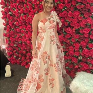 Floral One-Shoulder Dress